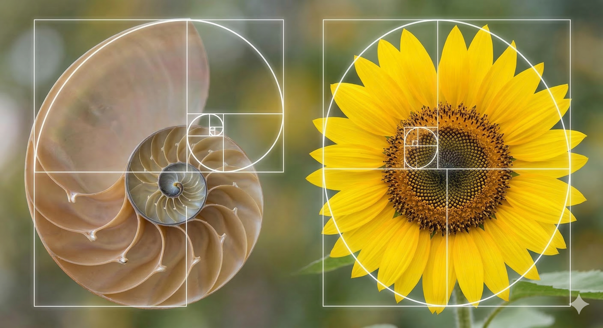 Fibonacci spiral in nature